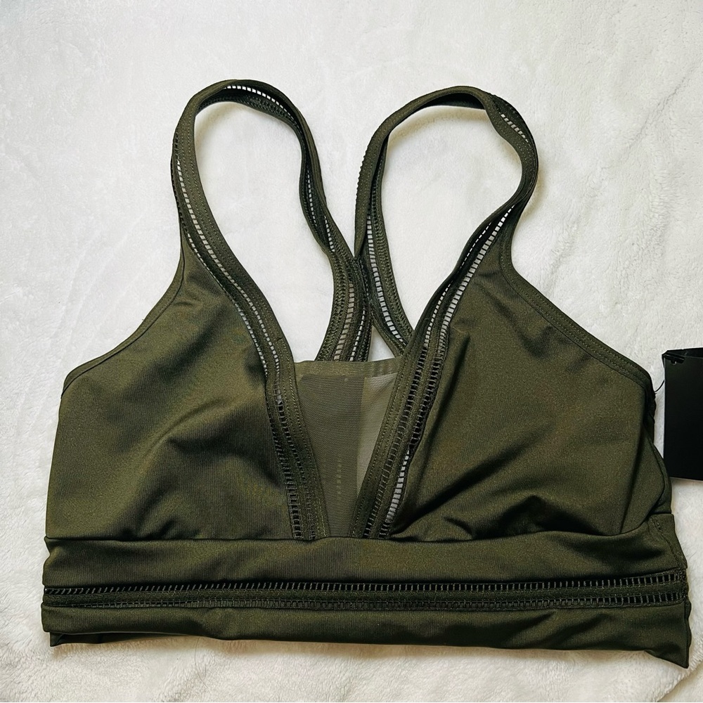 Victoria Secret Sport Womens Activewear Sports Bra Workout Sleeveless Green NWT